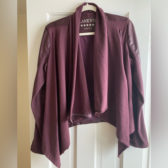 Blank NYC Faux Leather Drape Moto Jacket Size Small - Picture 3 of 3